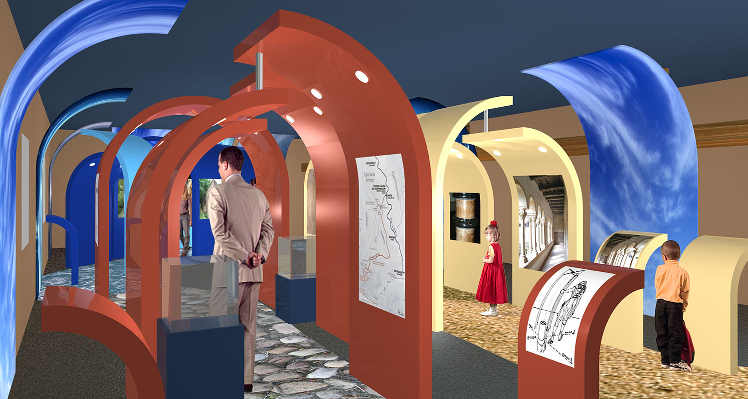 Die Ausstellung „Wasser für Roms Städte” besteht aus den Themengebieten „Die Technik des römischen Wasserleitungsbaus”, „Die Eifelwasserleitung” und „Vom Kalksinter zum Aquäduktmarmor”